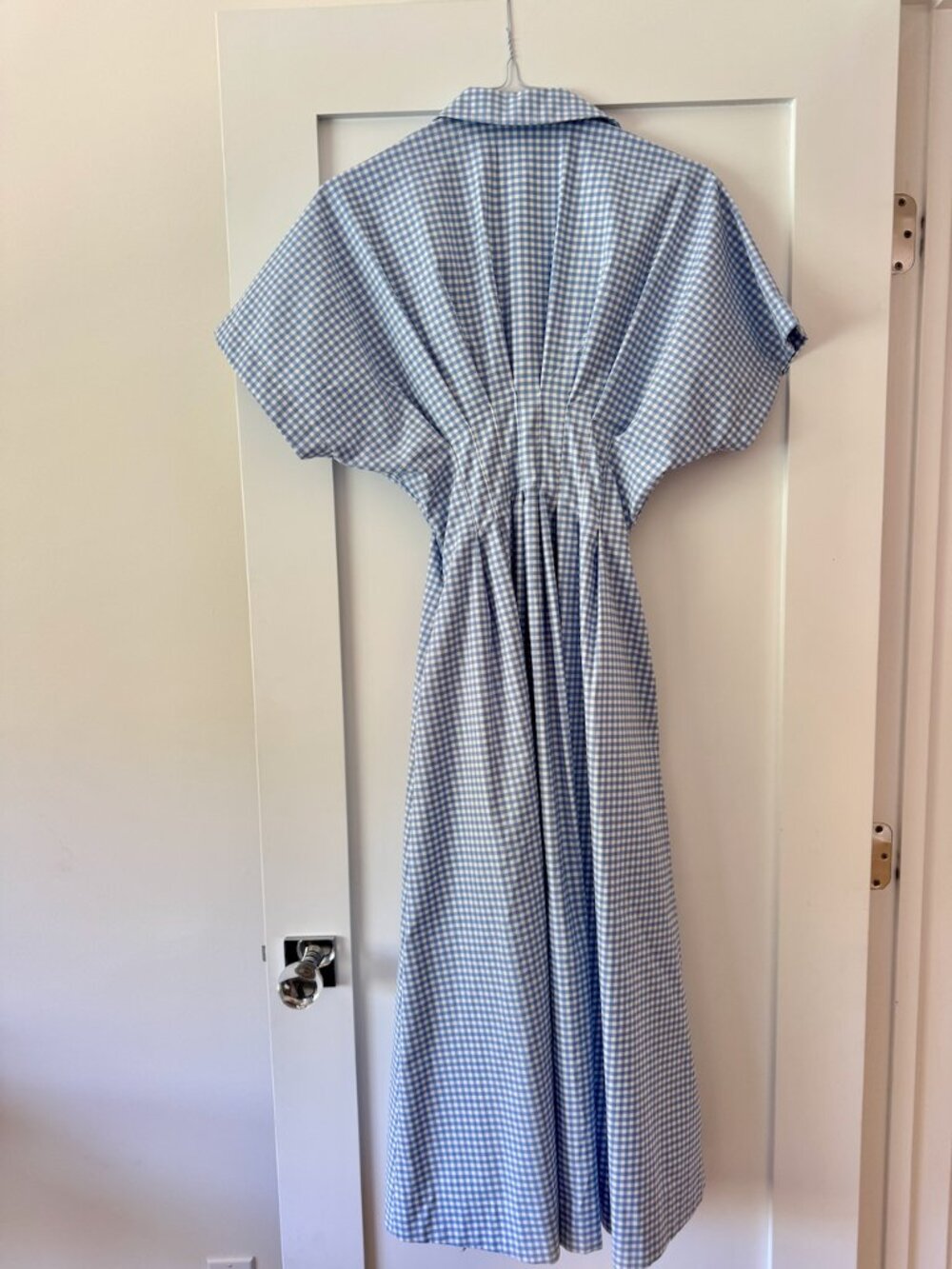 Anthro Exquise Blue Gingham Dress - Picture 7 of 7